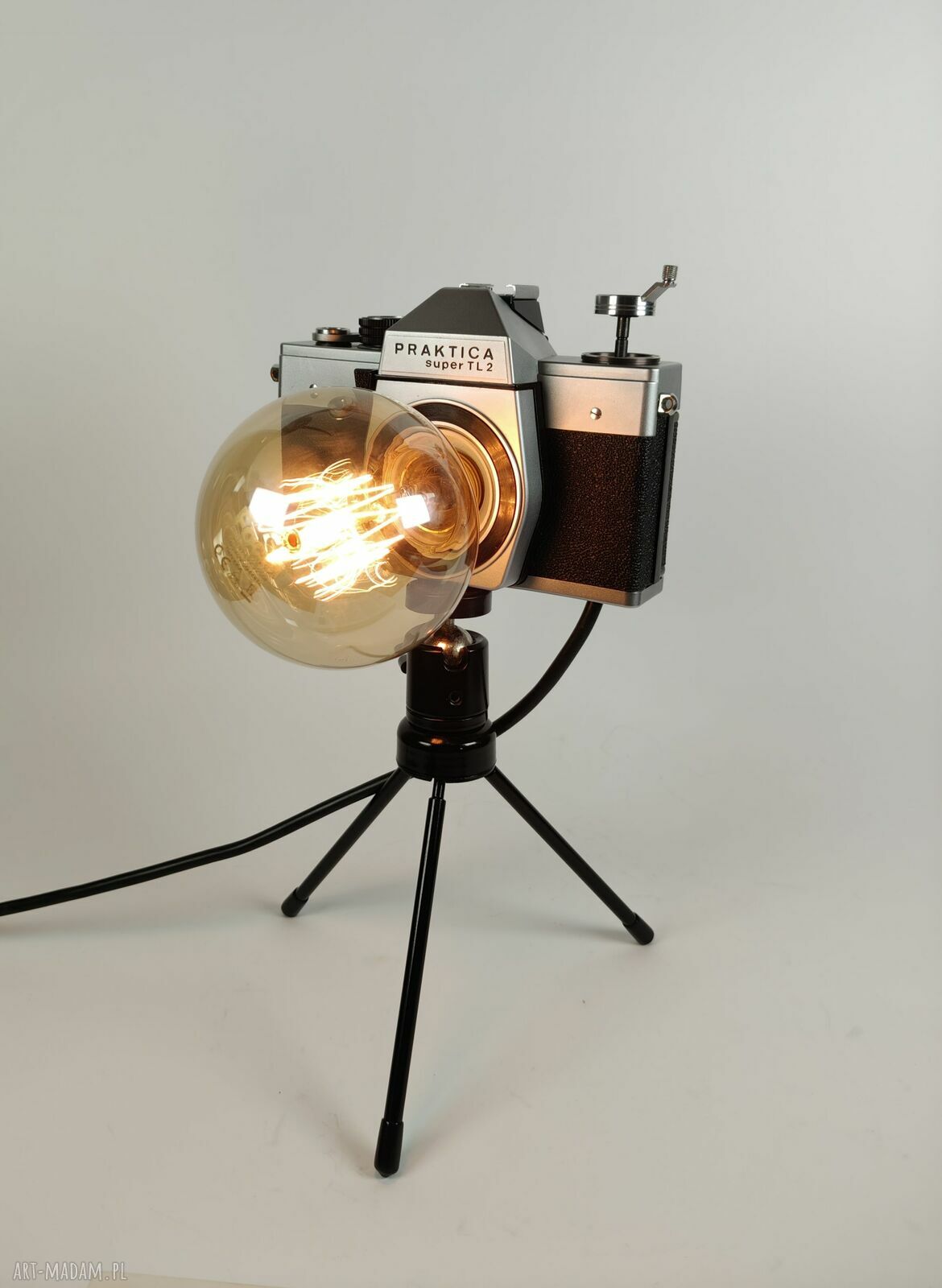 Lampka z aparatu fotograficznego w stylu retro - prezent dla fotografa