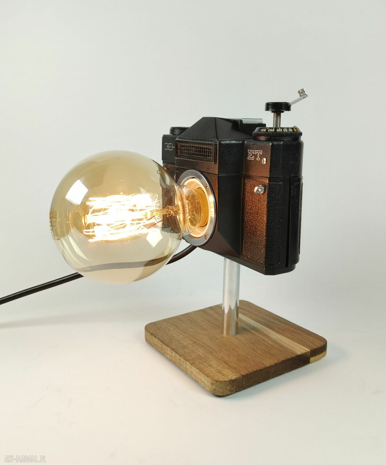 Lampka z aparatu fotograficznego w stylu RETRO - prezent dla fotografa i fotografki