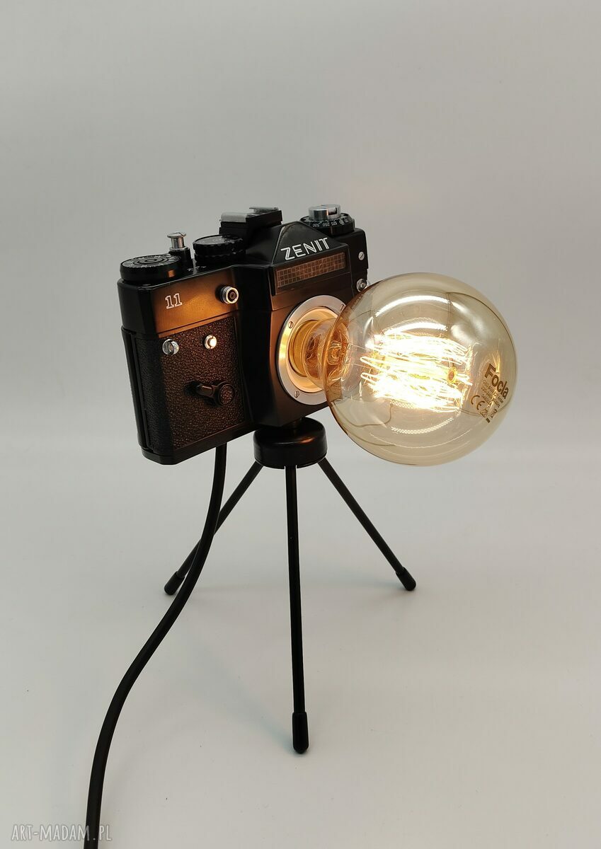 Retro lampka z aparatu fotograficznego - prezent dla fotograficzki