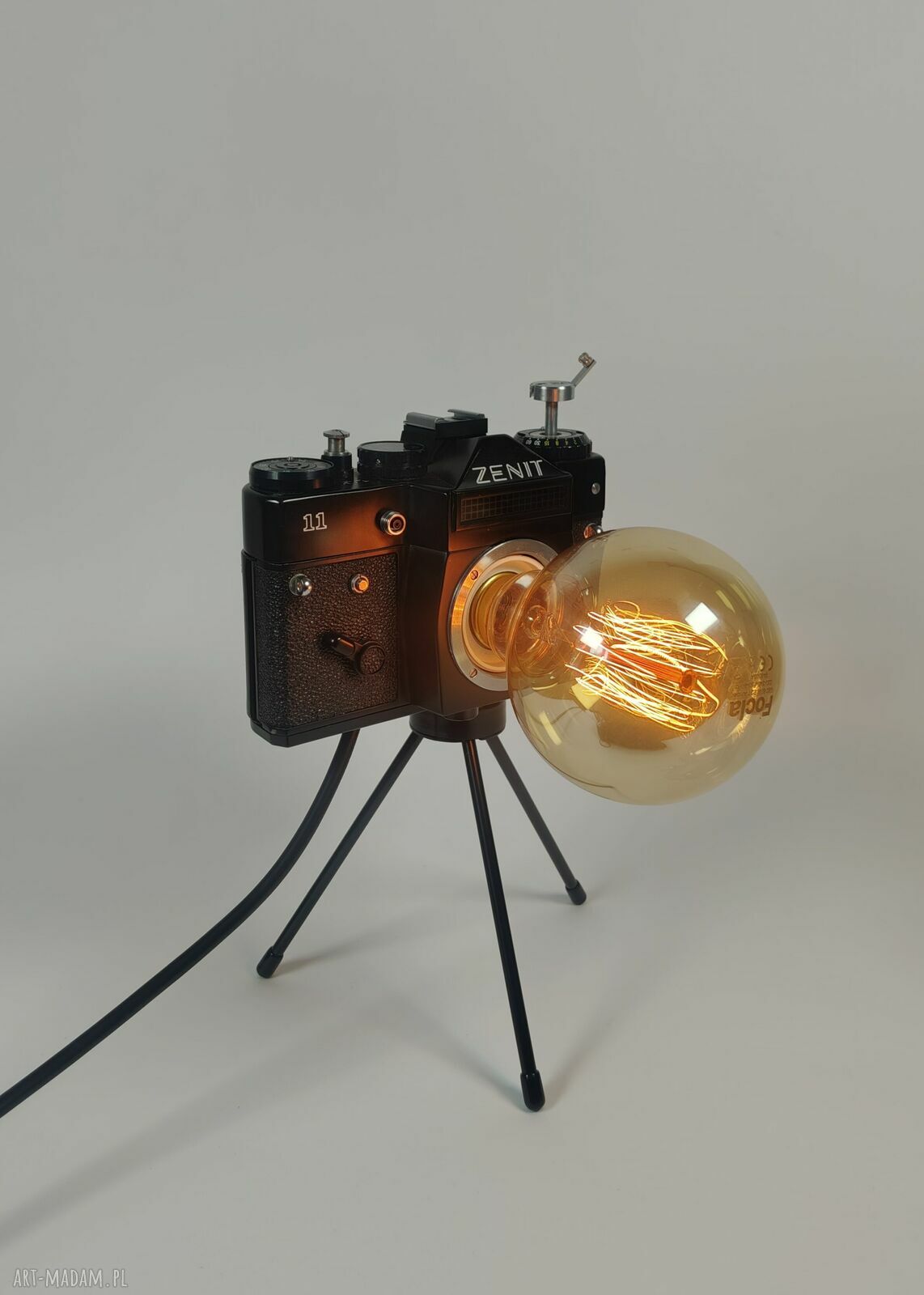 Lampka z aparatu fotograficznego - retro prezent dla fotografki