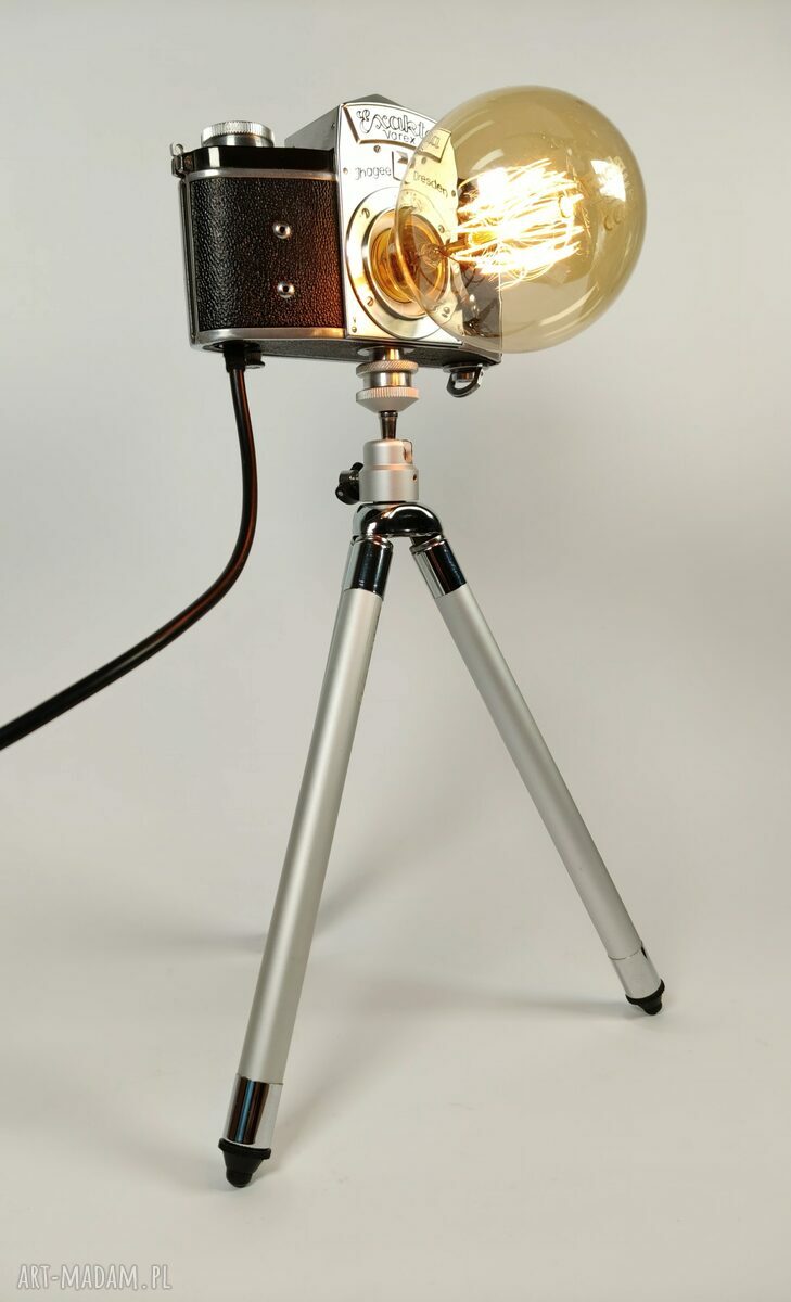 Lampka z aparatu fotograficznego - retro dekoracja do domu i biura