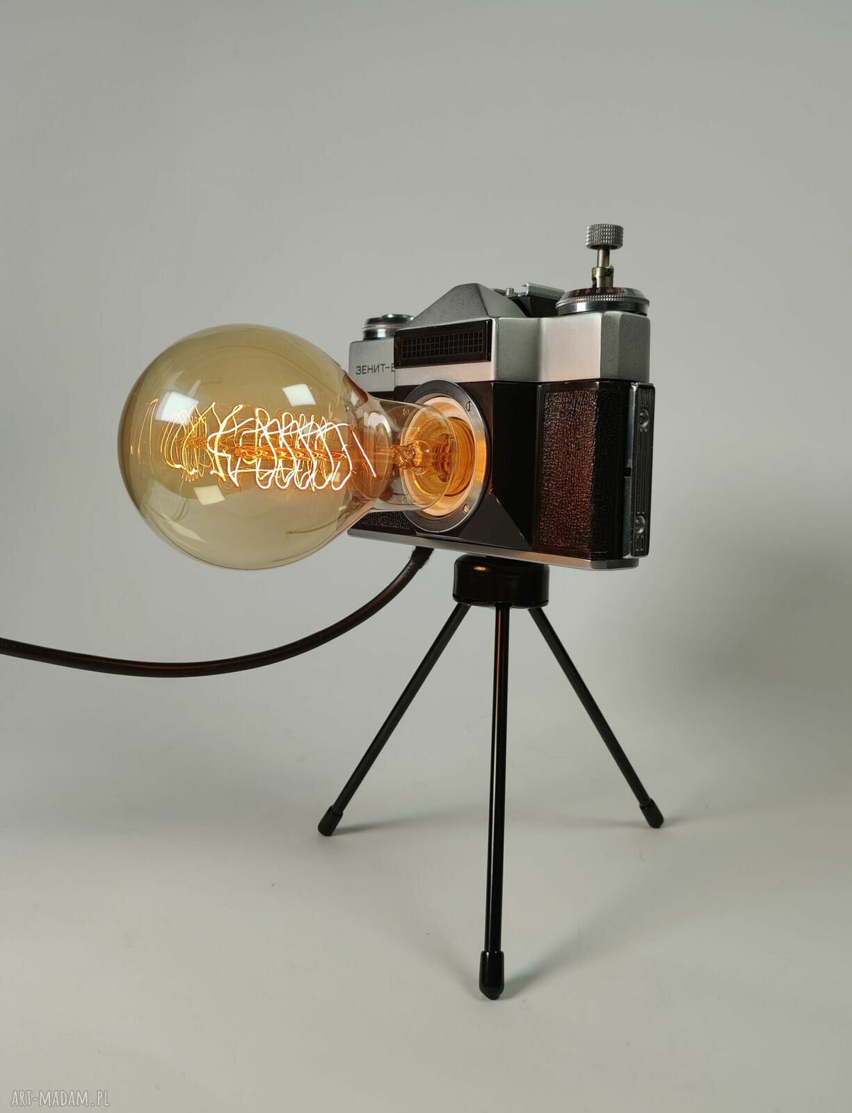 Retro lampka z aparatu fotograficznego - prezent dla fotografa lub fotografki