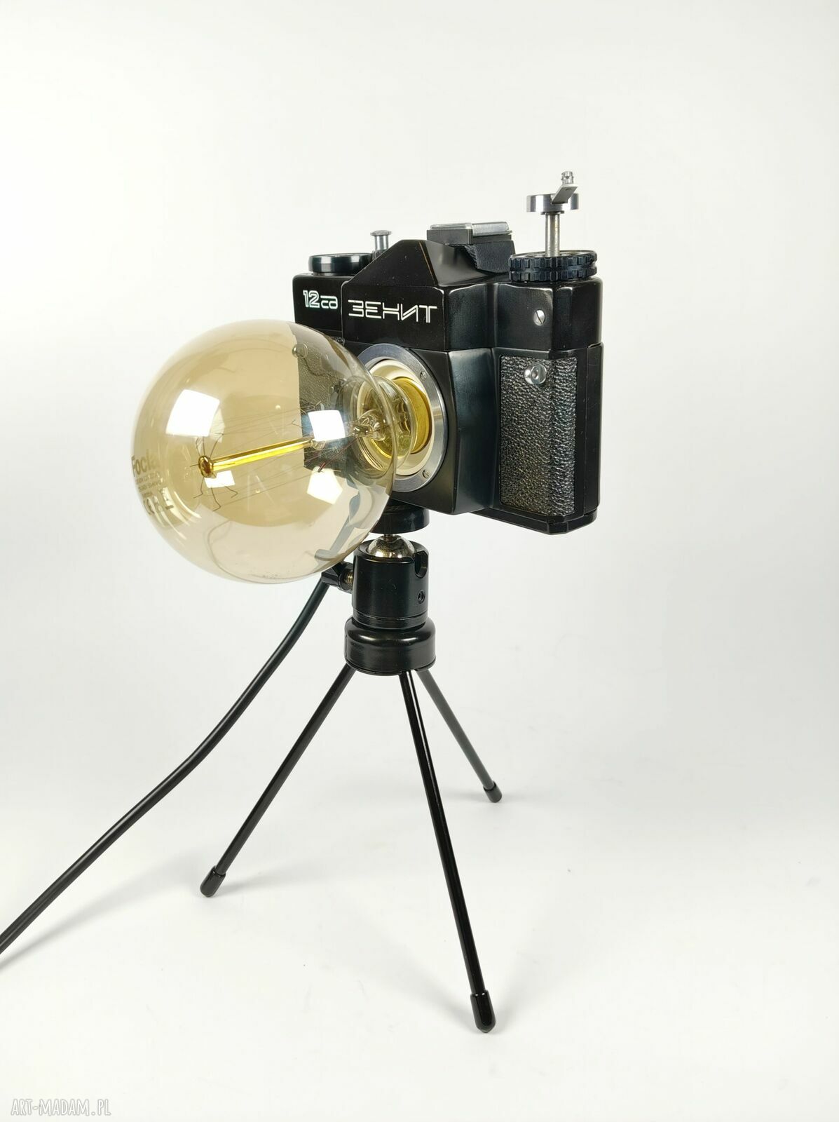 Lampka z aparatu fotograficznego - retro prezent dla fotografa i fotografki