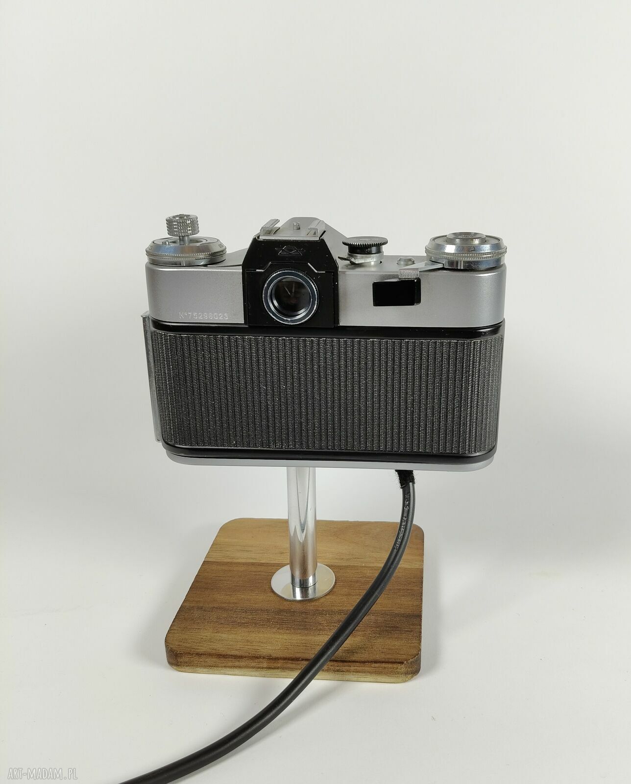 Lampka z aparatu fotograficznego - świąteczny upominek retro dla fotografa