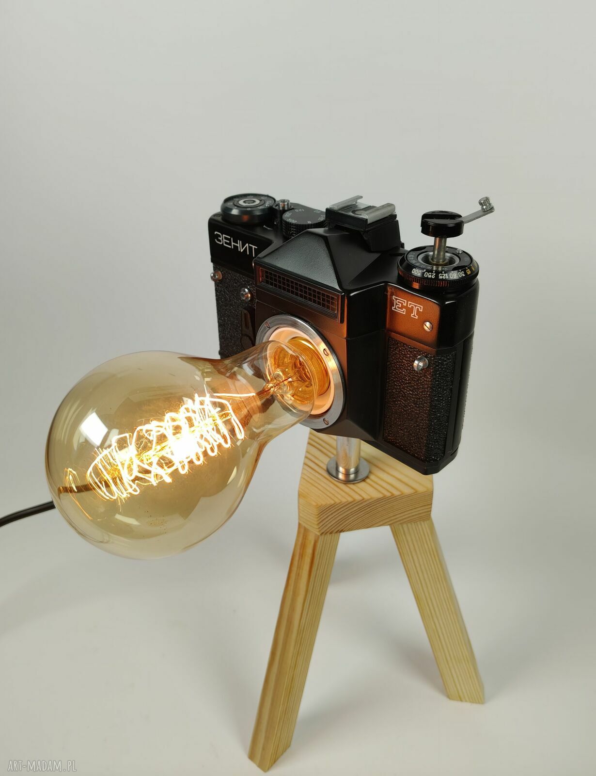Lampka z aparatu fotograficznego w stylu RETRO - prezent dla fotografa i fotografki