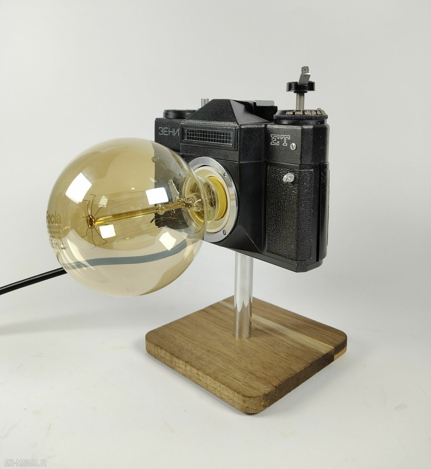 Lampka z aparatu fotograficznego w stylu RETRO - prezent dla fotografa i fotografki