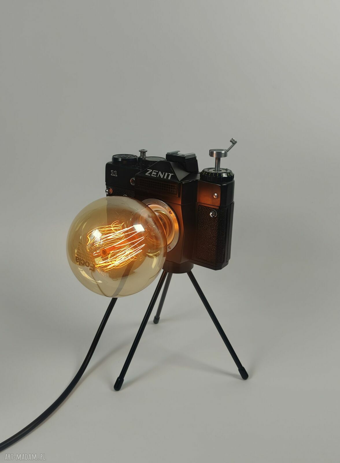 Lampka z aparatu fotograficznego - retro prezent dla fotografki