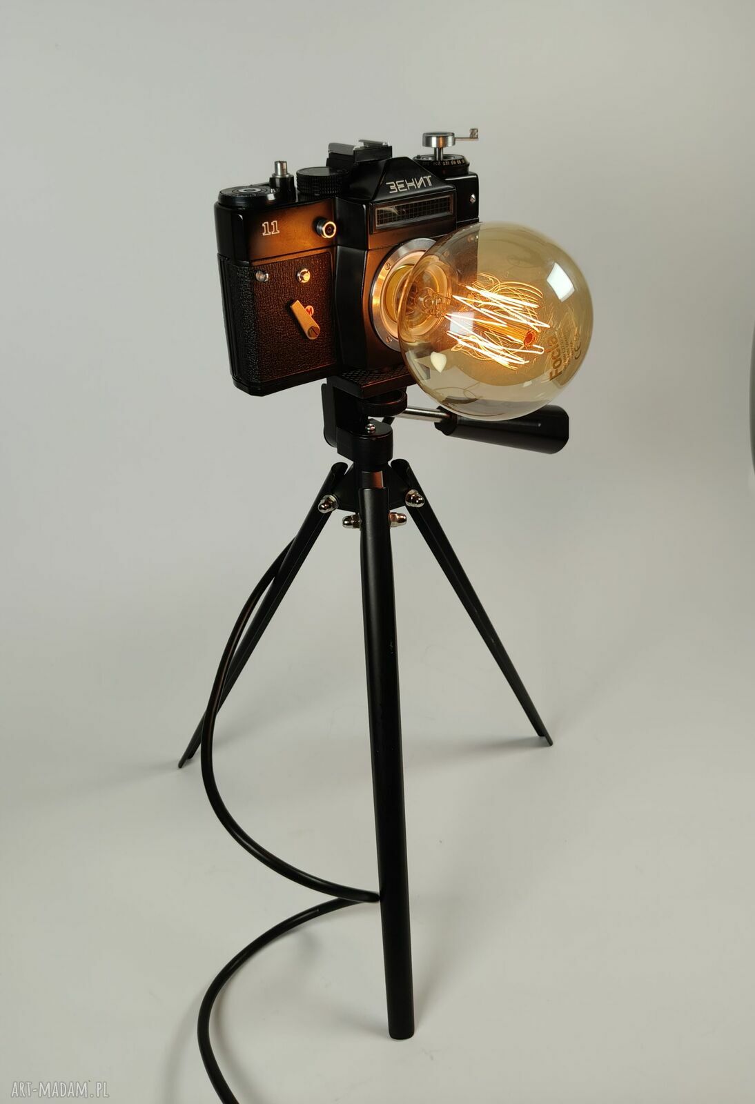 Lampka z aparatu fotograficznego - retro prezent dla fotografki