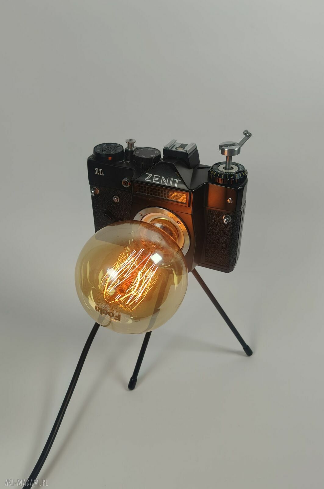 Lampka z aparatu fotograficznego w stylu retro - prezent dla fotograficzki