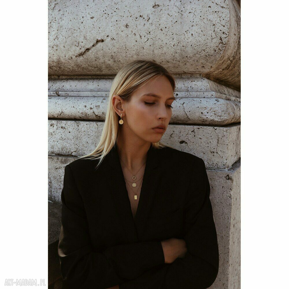 naszyjniki: Złoty naszyjnik z ozdobnym kółeczkiem autorskie