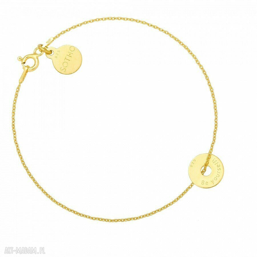 ZŁota bransoletka malutkĄ karmĄ yourself delikatna łańcuszkowa