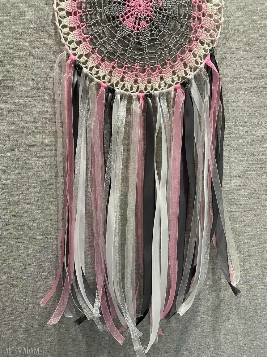 Ręcznie robiony łapacz snów boho folk - ozdoba ścienna 30 cm