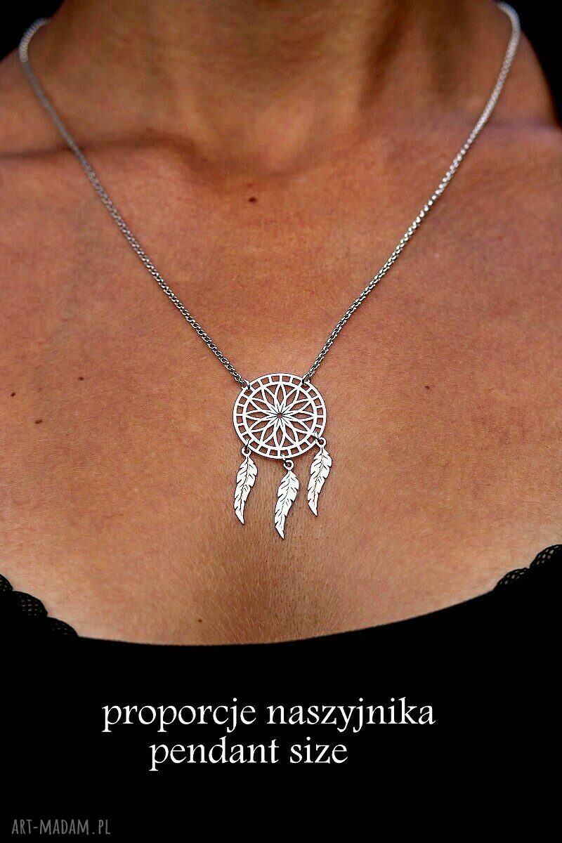 naszyjniki: ŁAPACZ SNÓW NASZYJNIK ETHNO 04 autorskie