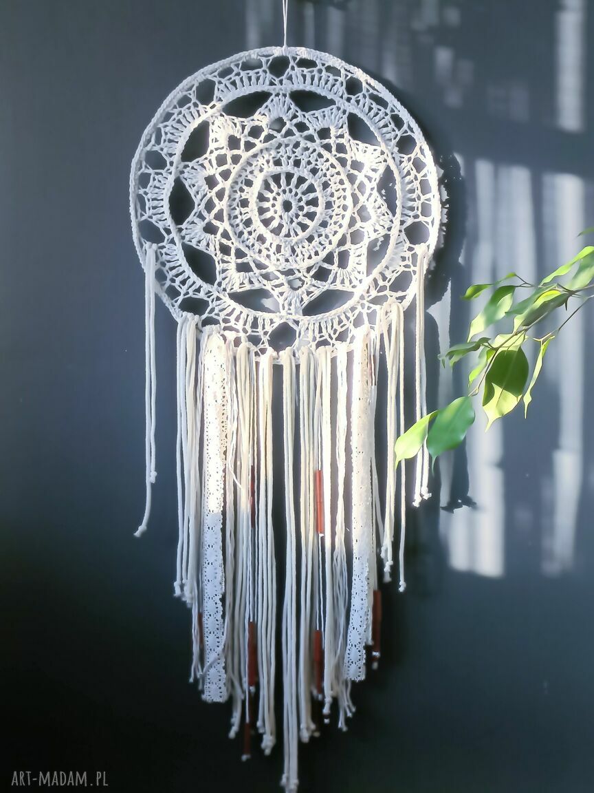Łapacz snów szydełkiem prezent home dekoracja wnętrz