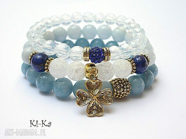 Accent point chabrowy 2014 set jadeity kwarc lapis swarovski
