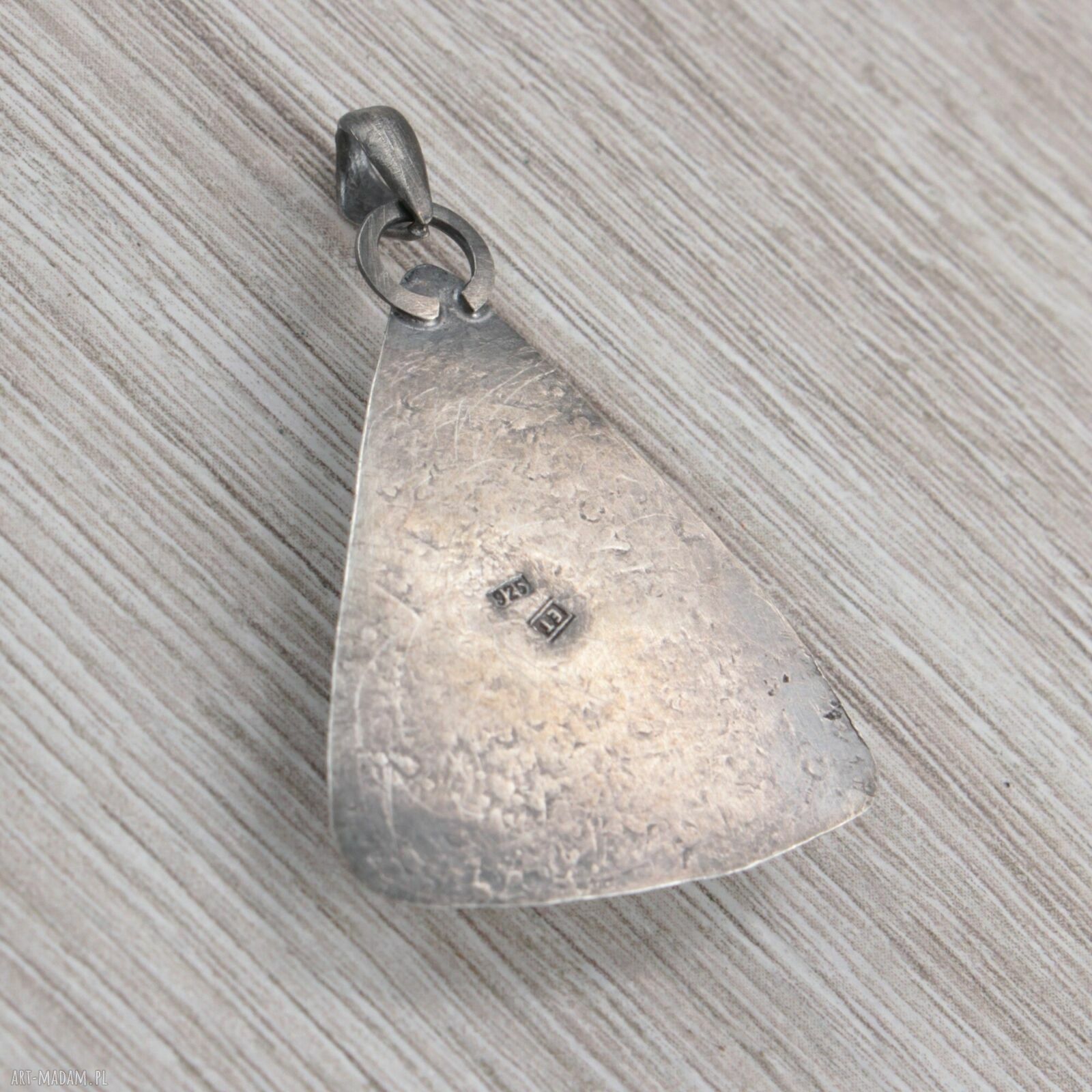 Lapis lazuli i srebro 925/999 - ręcznie robiony wisiorek