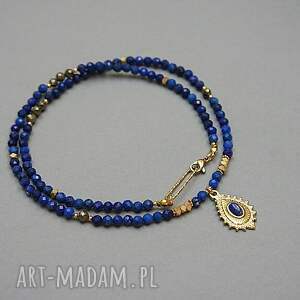 lapis lazuli vol 9 choker - szlachetna kolekcja - niebieskie