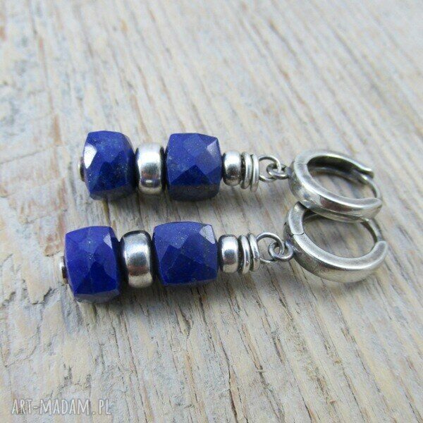 Komplet z lapis lazuli - srebro 925: bransoletka i kolczyki (Irart)