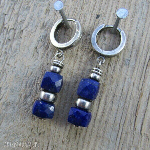 Komplet z lapis lazuli - srebro 925: bransoletka i kolczyki (Irart)