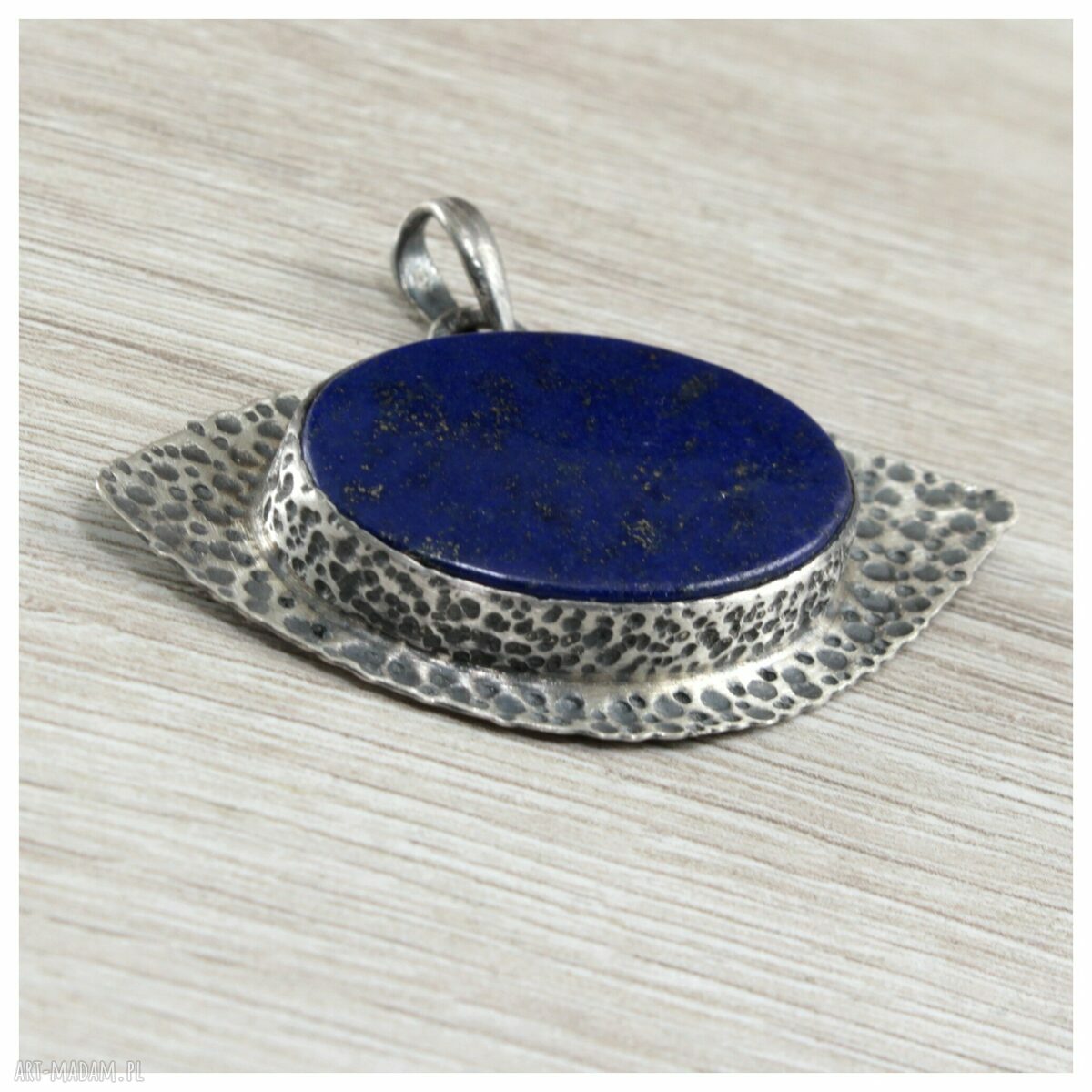 Lapis lazuli i srebro - wisiorek 1813a