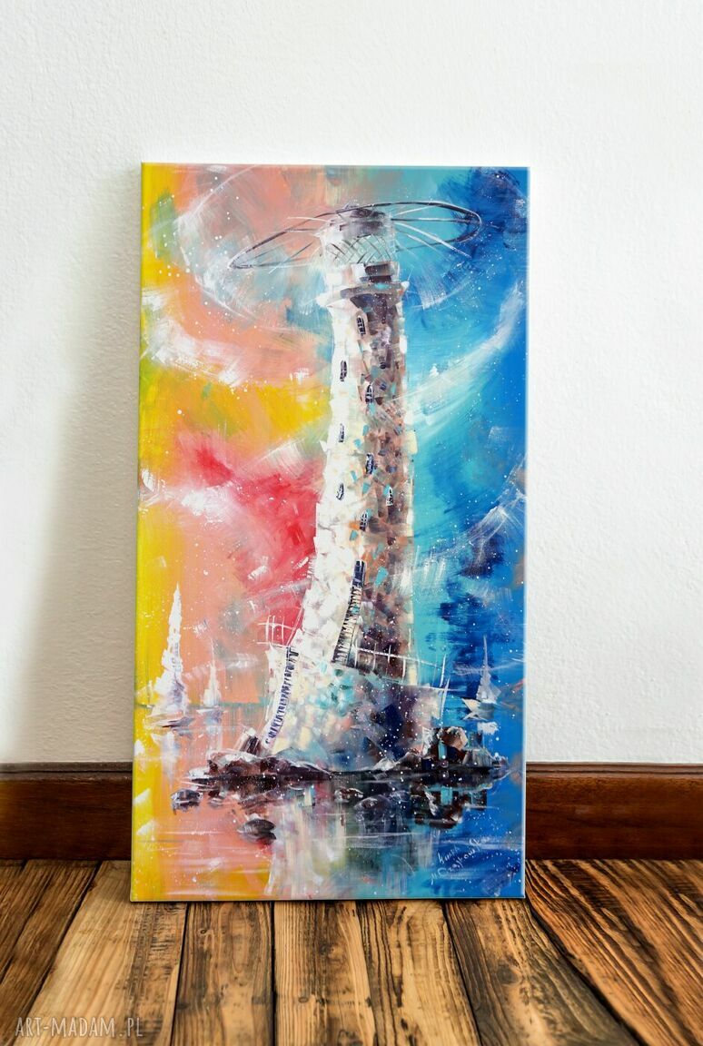 Latarnia morska Bishop Rock - obraz giclee na płótnie Canvas