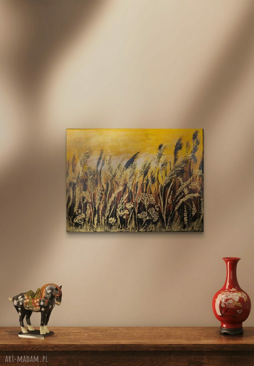 Lato - obraz akrylowy na płótnie 30x40 cm (łąka kwiaty)