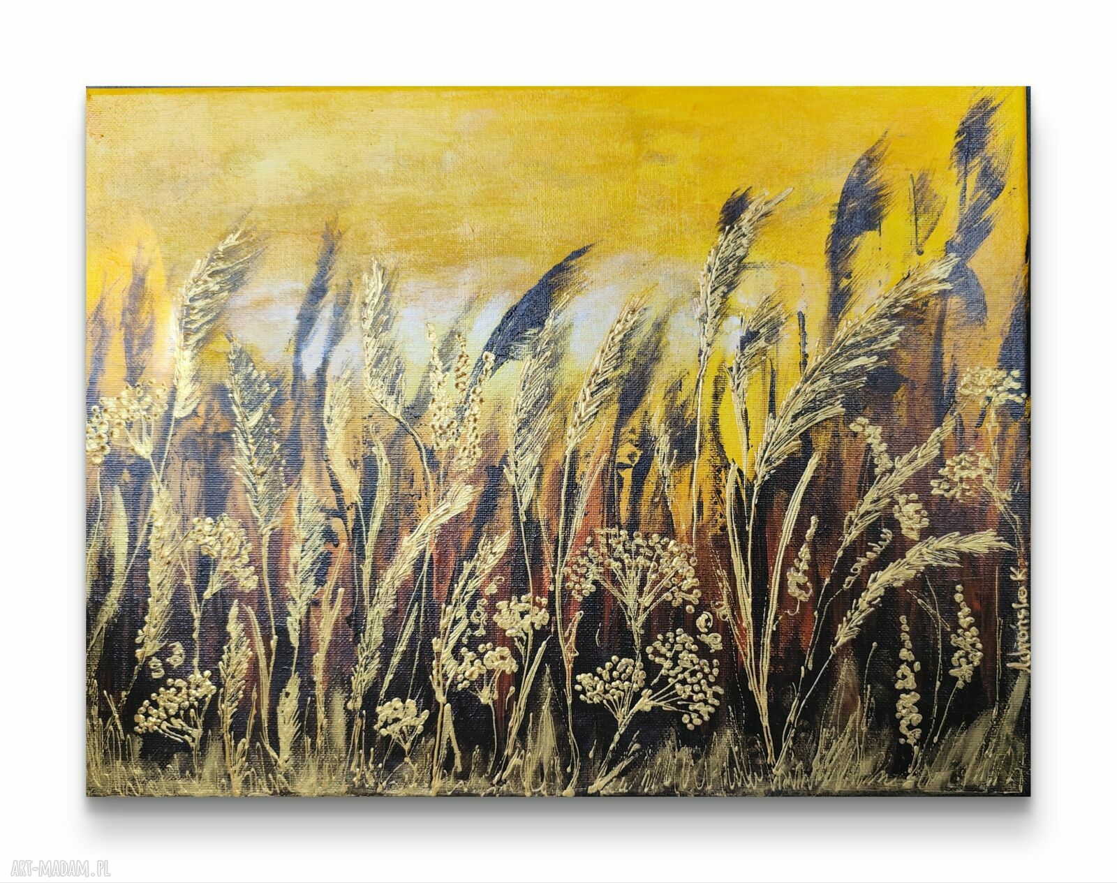 Lato - obraz akrylowy na płótnie 30x40 cm łąka kwiaty