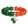 handmade bransoletki new collection: green & orange: doubles