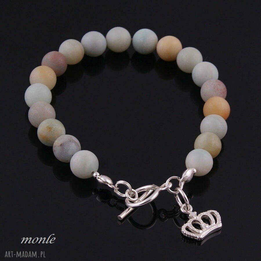 bransoletki: Pastelowa bransoletka z amazonitu Autorskie