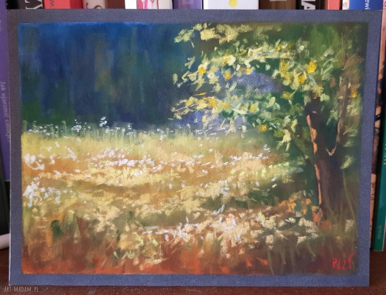 Lato - obraz z pasteli suchych 18x24 cm