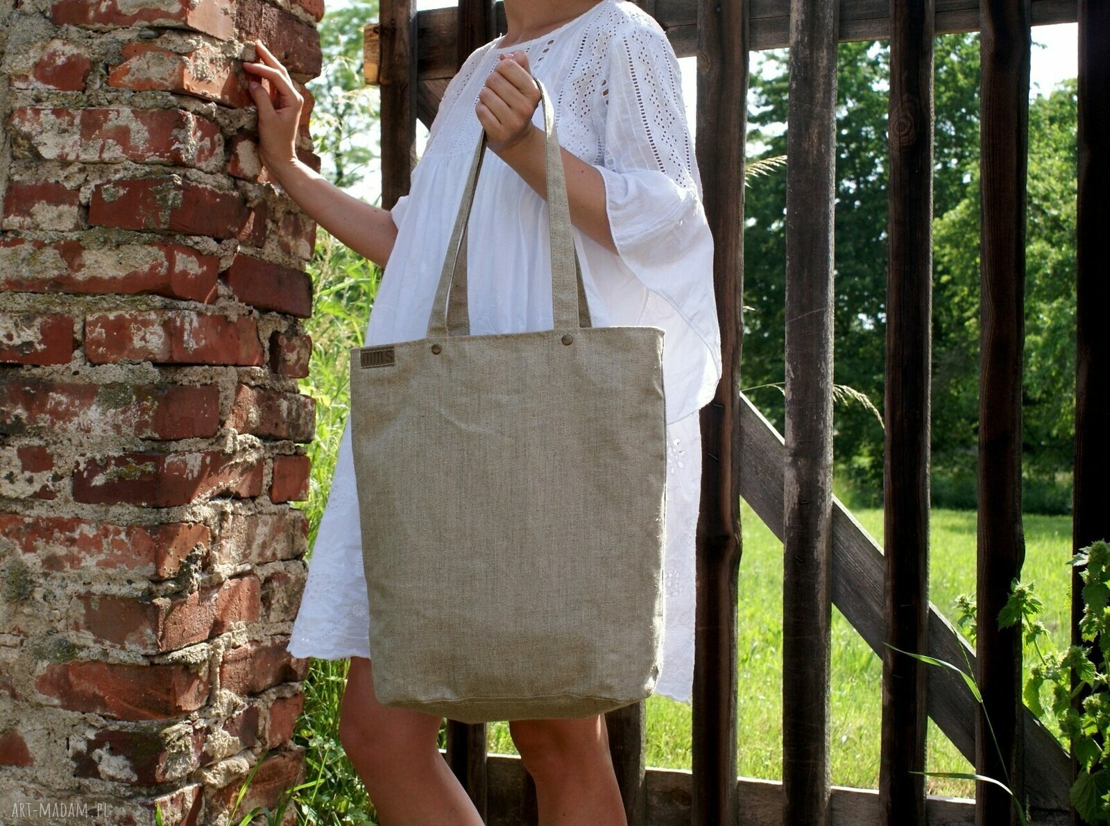 Shopper vegan len Hand Made
