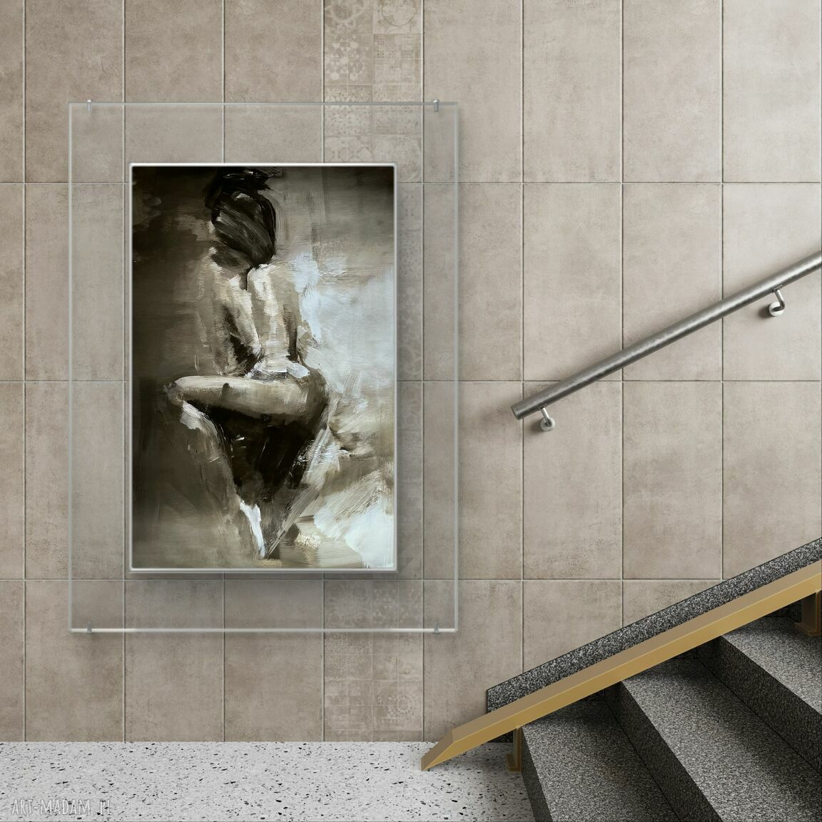 „Latte” 60x91 - zmysłowy obraz Kochankowie do sypialni