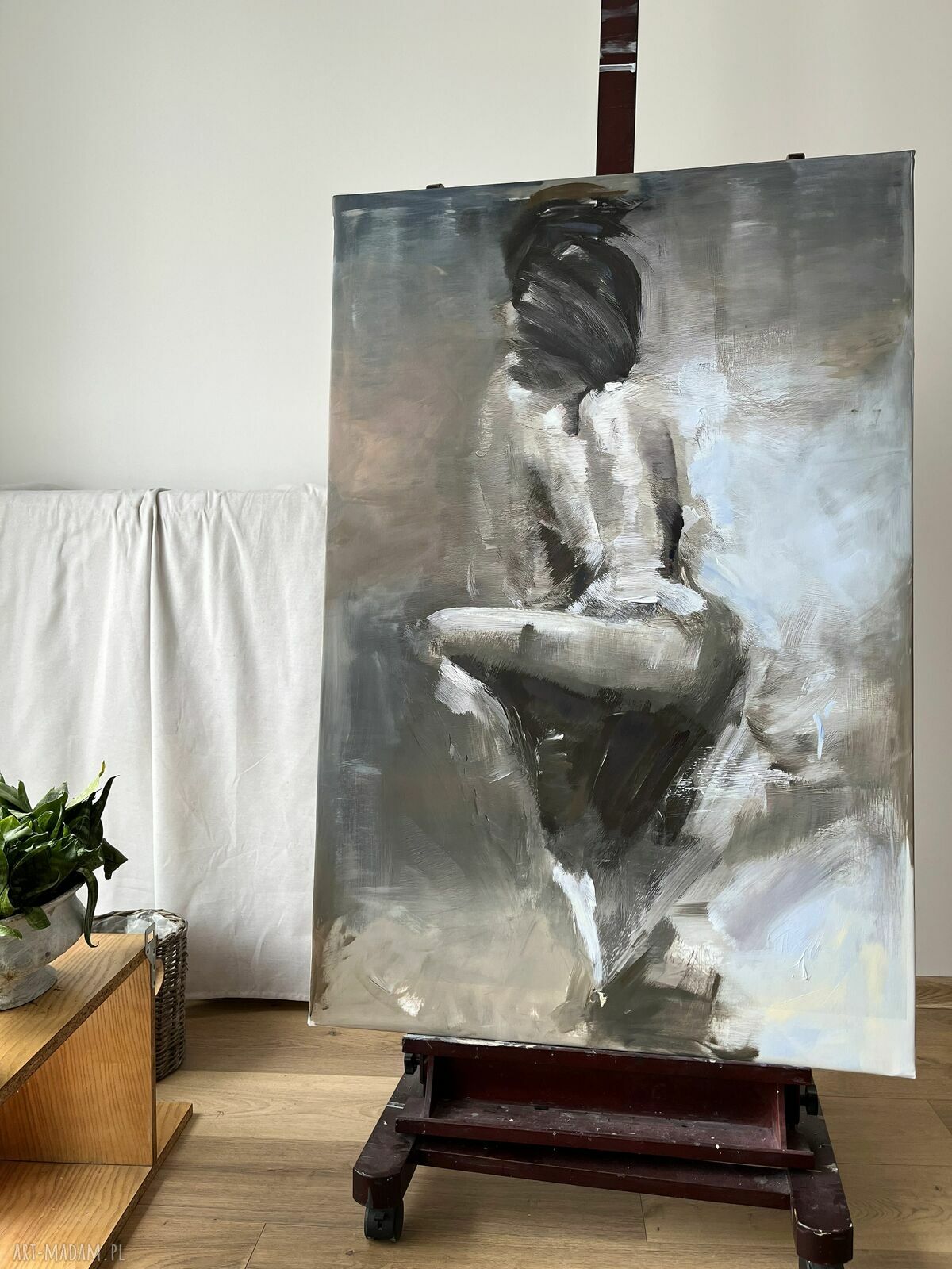 Latte2 - zmysłowy obraz kobieta do sypialni, duży obraz do salonu 120x80 (akryl na płótnie)