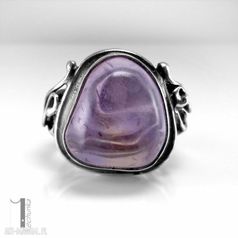 pierścionki: Lavender srebrmy pierścionek z ametrynem Ręcznie zrobione