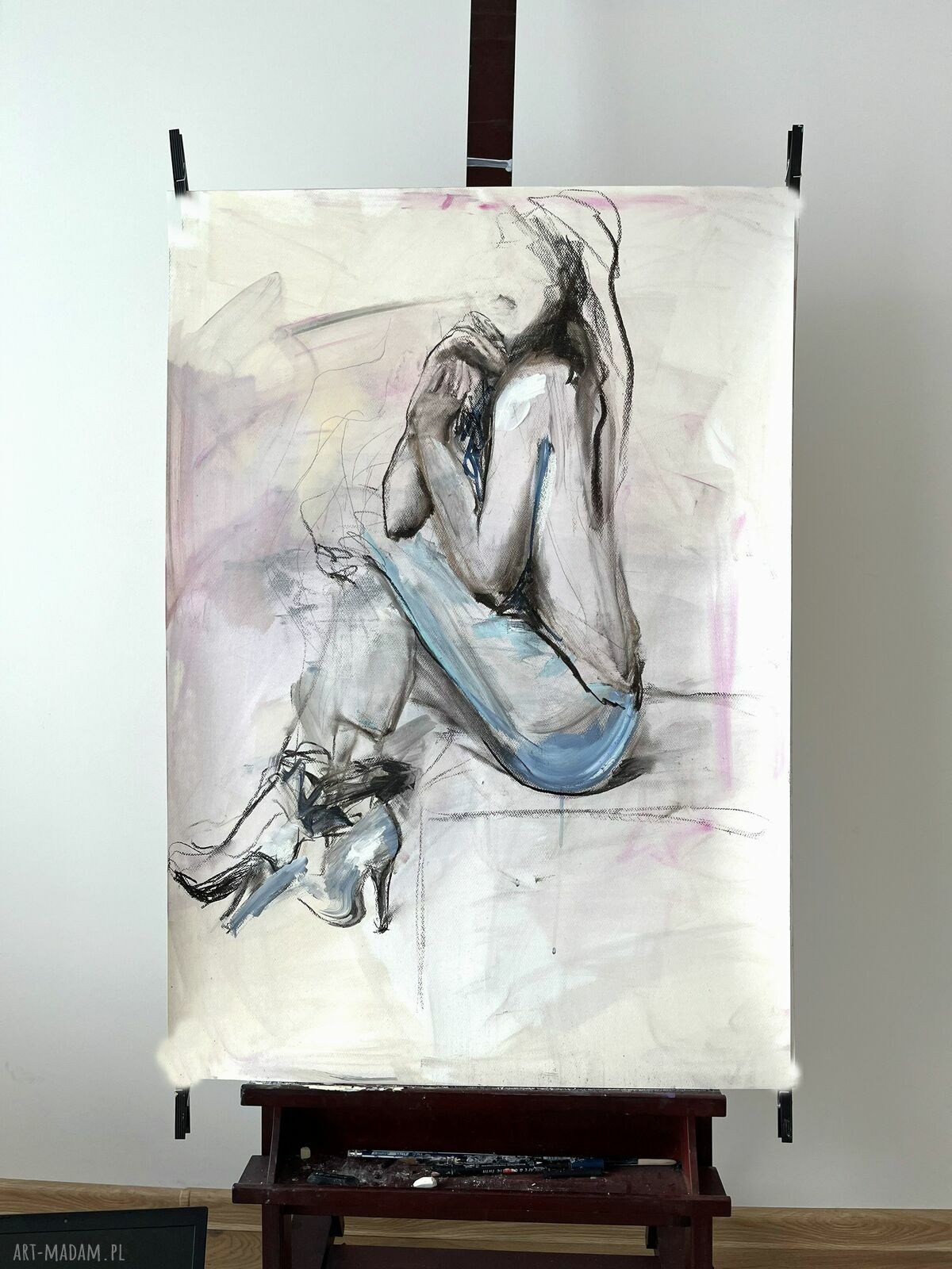 Lawendowa - obraz kobiety 100x70 do sypialni
