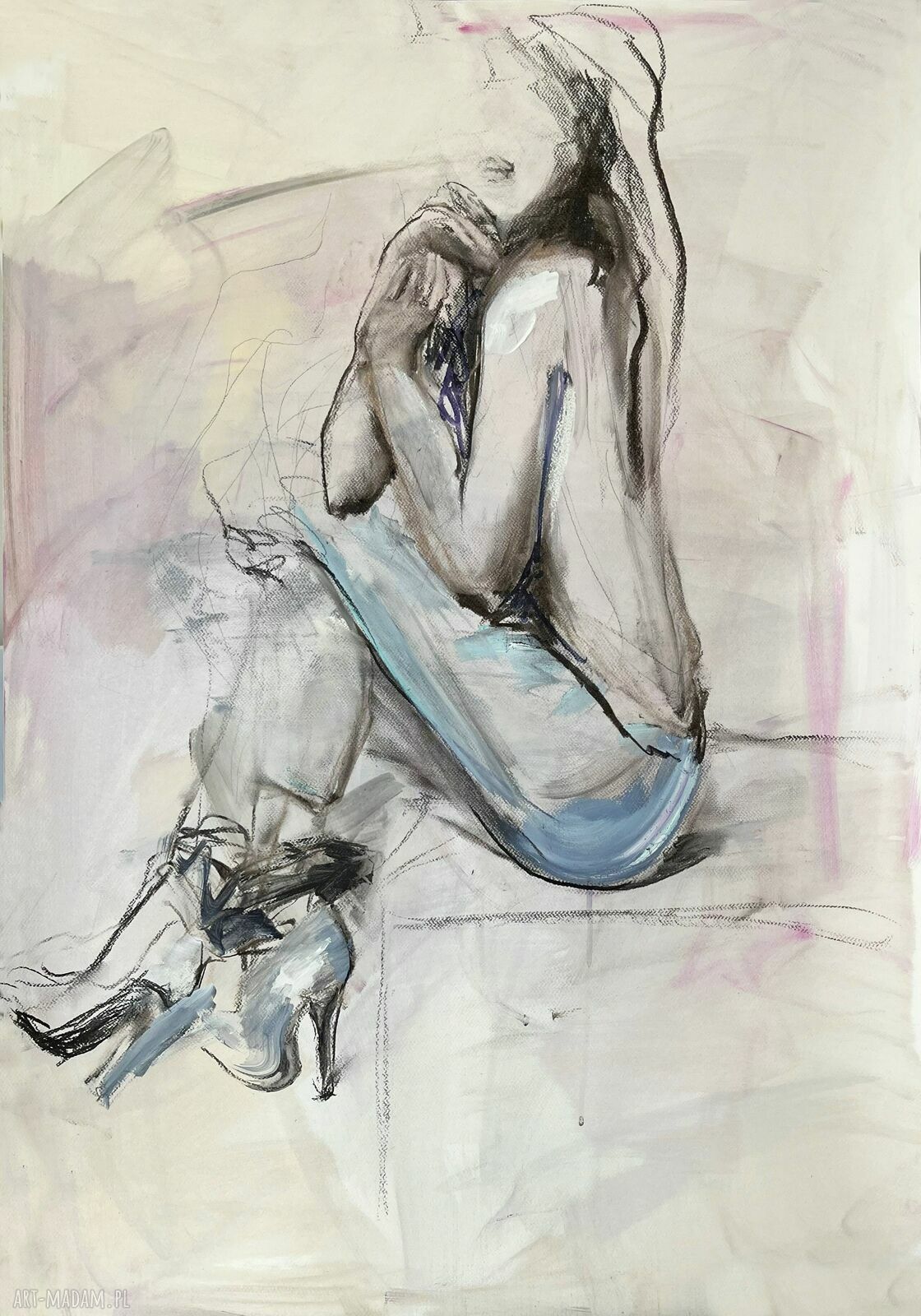 Lawendowa - obraz kobiety 100x70 do sypialni