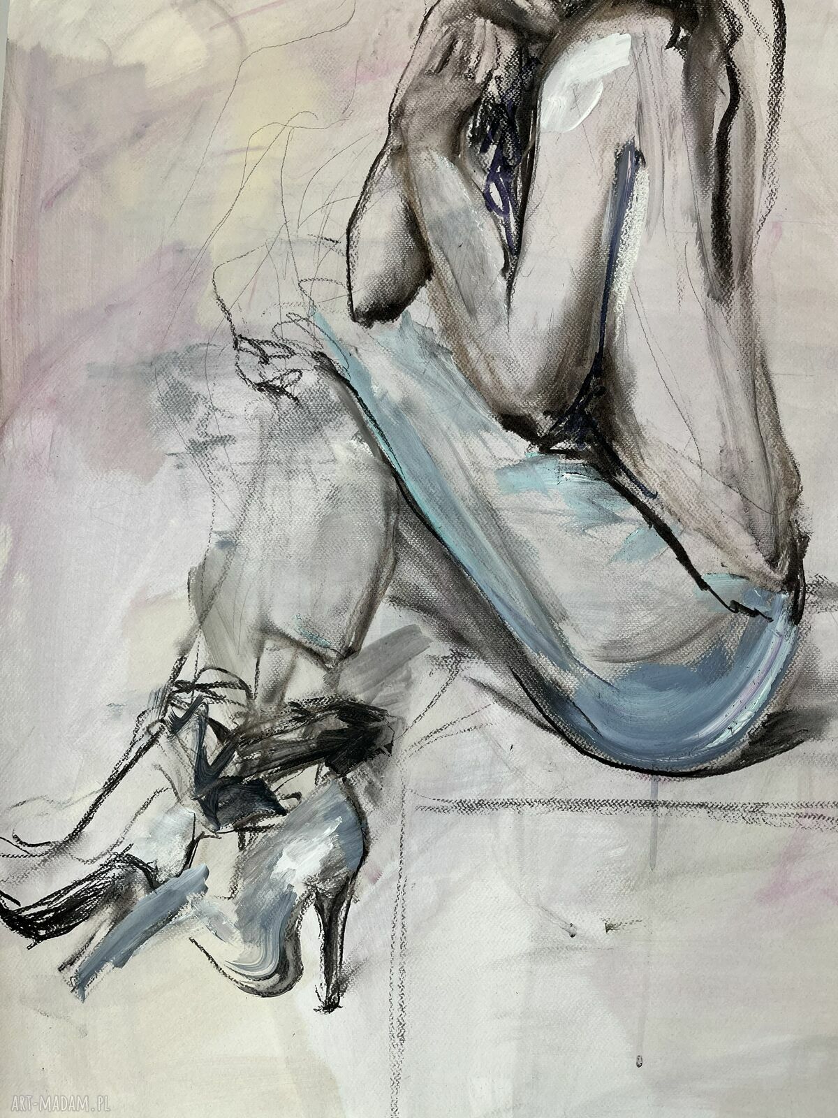 Lawendowa - obraz kobiety 100x70 do sypialni