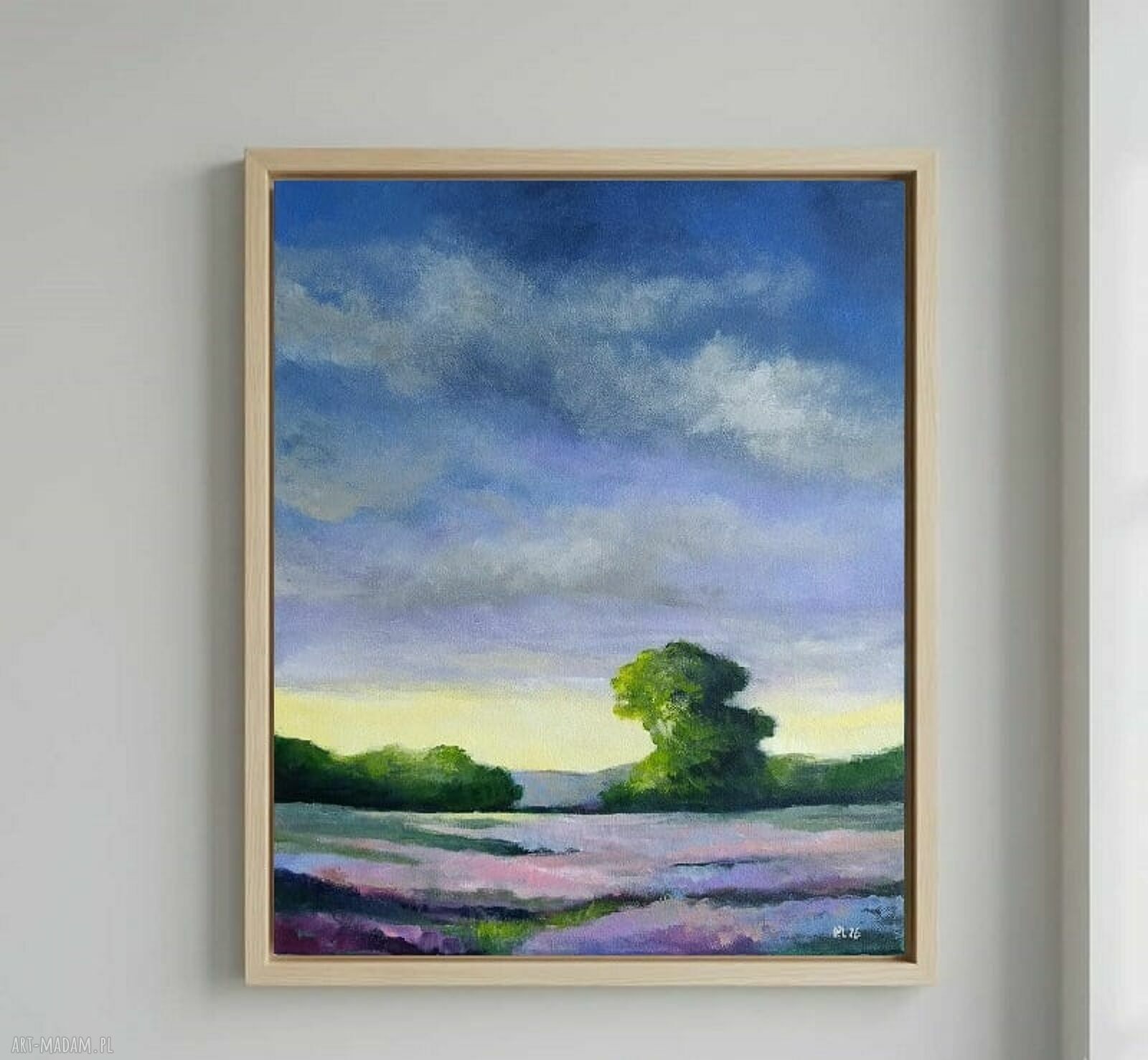 Lawendowy Poranek - obraz akrylowy 50x40 cm pejzaż