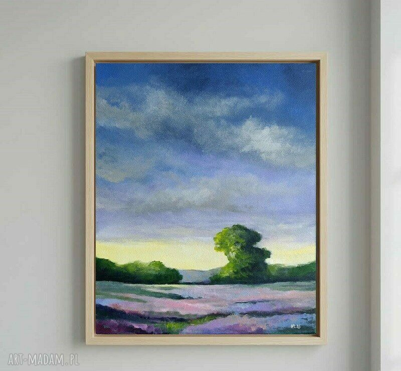 Lawendowy Poranek - obraz akrylowy 50x40 cm (pejzaż) Paulina Lebida