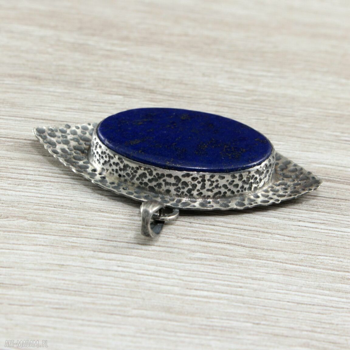 Lapis lazuli i srebro - wisiorek 1813a