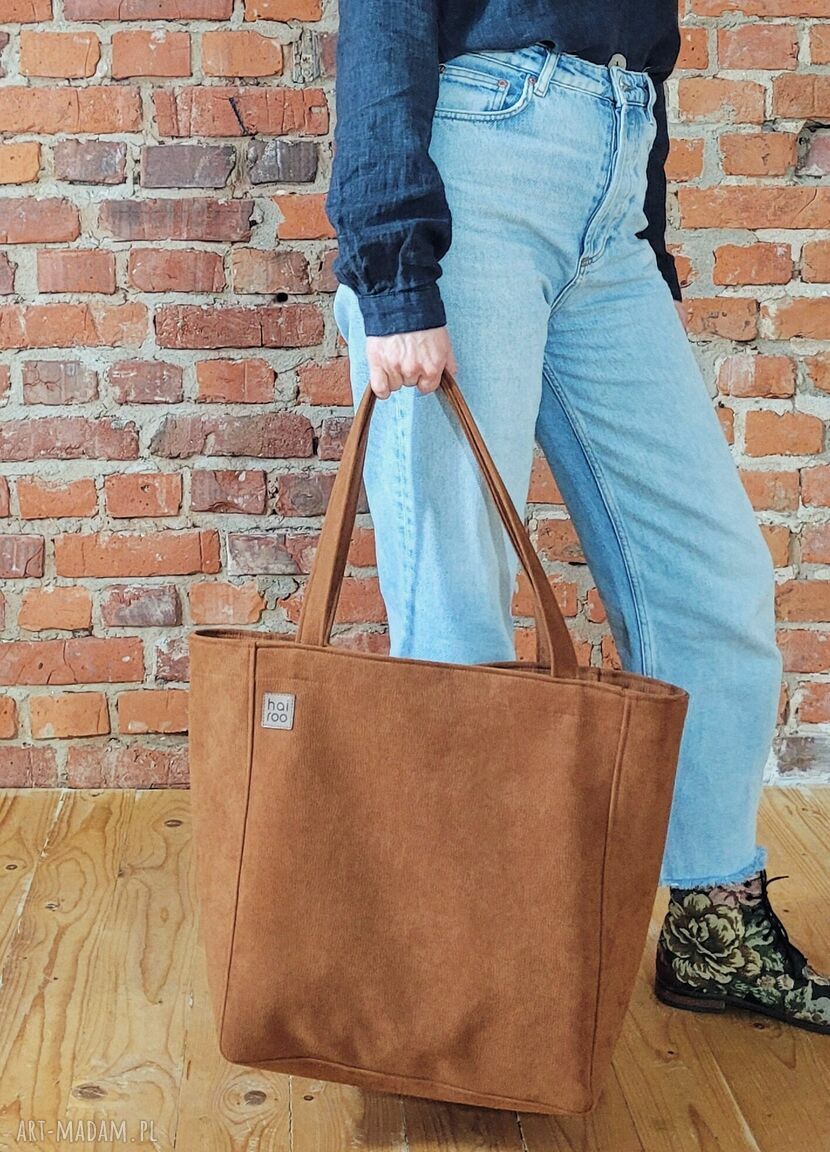 Ruda wodoodporna oversize shopper Lazy Bag Bukka na ramię