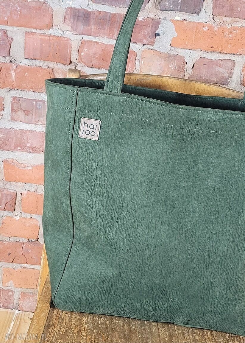 Zielona shopperka Lazy Bag Bukka vegan oversize na ramię
