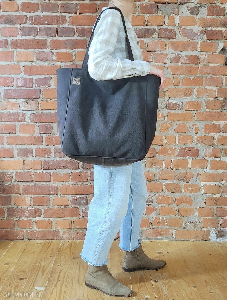 Lazy Bag Bukka taupe - wodoodporna torba miejska oversize na ramię vegan