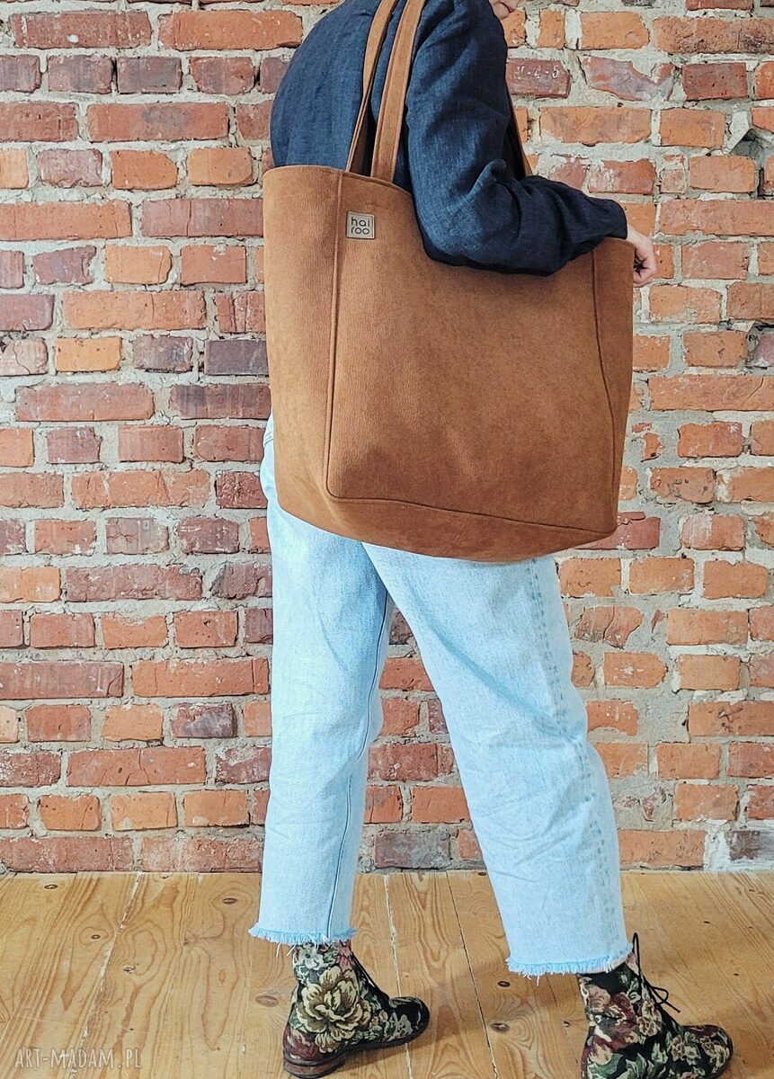 Ruda wodoodporna oversize shopper Lazy Bag Bukka na ramię