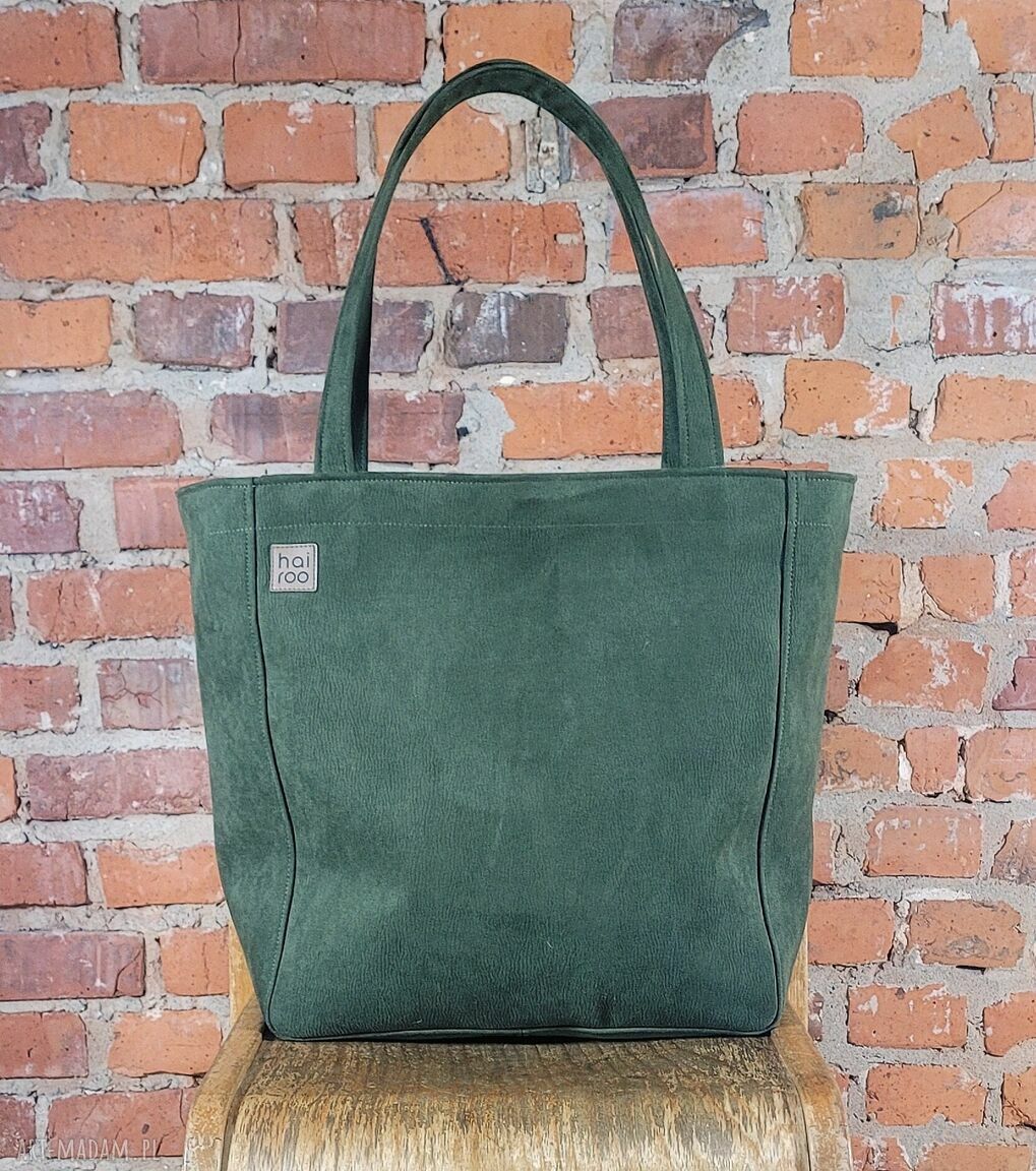 Zielona shopperka Lazy Bag Bukka vegan oversize na ramię