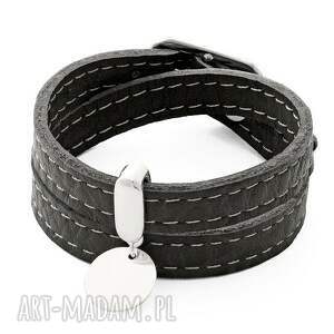 leather belt - black with coin