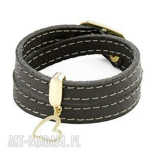 leather belt - black with heart