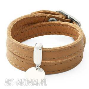 leather belt - caramel with coin lavoga