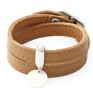 handmade bransoletki leather belt caramel with coin