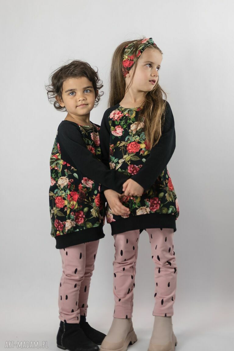 Legginsy pudrowy róż 86-104 dla dziewczynki - handmade Oeko-Tex